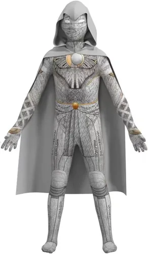Vista 2 de Disfraz de caballero para niños, overol con capucha, disfraz de Halloween y cosplay