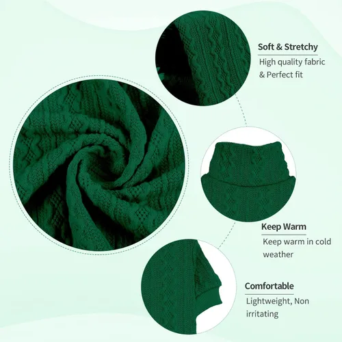 Vista 4 de Suéter de perro con cuello alto y tejido de punto, ropa para mascotas de color sólido, suéter para cachorros cálido, suéteres para perros pequeños