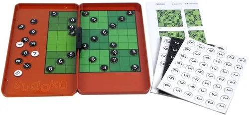 Vista 4 de The Purple Cow - Sudoku. Caja de juego magnética para niños y adultos. Resuelve rompecabezas duros y domina tu mente.