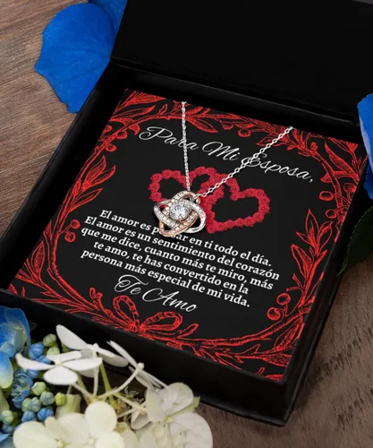 Vista 5 de Collar para esposa con diseño clásico y estilo moderno para futura esposa, mujer
