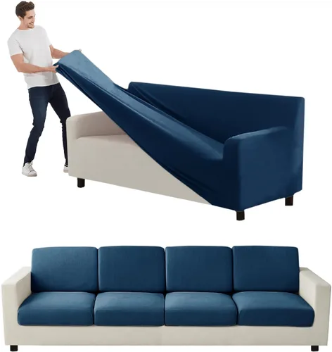 Vista 152 de Funda para Sofá de Terciopelo, Fundas Elásticas para Sofá para Funda Principal Separada/Respaldos y Cojines de Asiento, Funda para Sofá, para Fundas