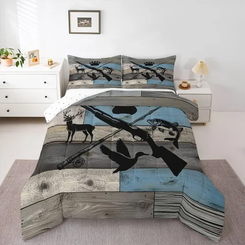 Vista 10 de Feelyou, juego de ropa de cama estilo vaquero tamaño individual para niños, juego de edredón occidental para niños y niñas, desierto del lejano