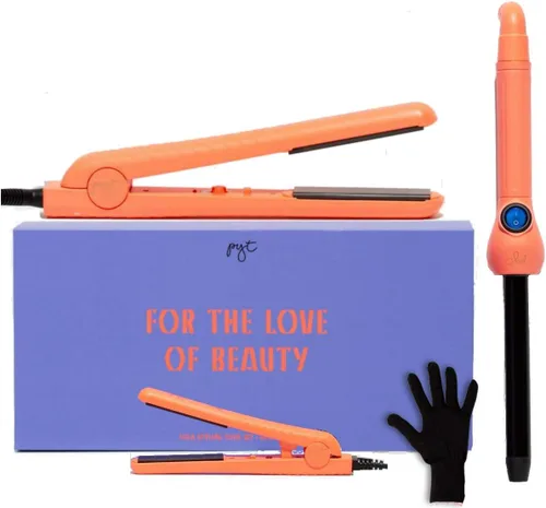 Vista 9 de PYT Lola Tool Kit 1.25 Plancha Plana 1 Varita Curling 0.748 in 1 Mini Plancha De Pelo
