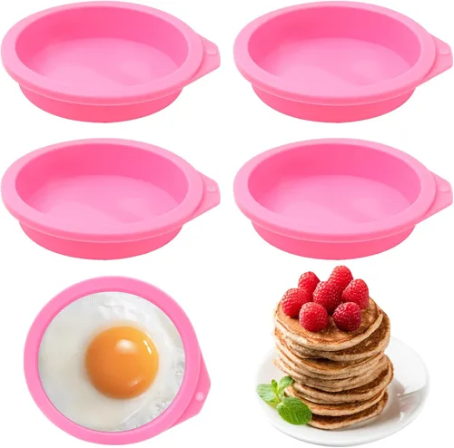 Vista 6 de 6 Piezas Moldes para Freidora de Aire, Moldes de Silicona para Huevos en Forma de Huevitos para Tapas de Muffin, Tostadas, Accesorios Antiadherentes