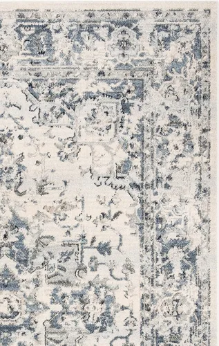 Vista 2 de SAFAVIEH - Alfombra decorativa de la colección Charleston, 2 pies x 4 pies, marfil y azul marino, diseño tradicional, ideal para áreas de alto