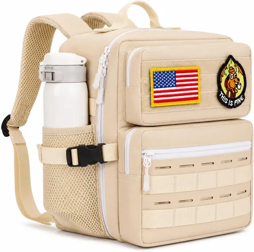 Vista 18 de Mini mochila táctica de 9L para hombres y mujeres, mochila táctica militar pequeña para deportes, gimnasio, senderismo, viajes, camping, Verde Verde