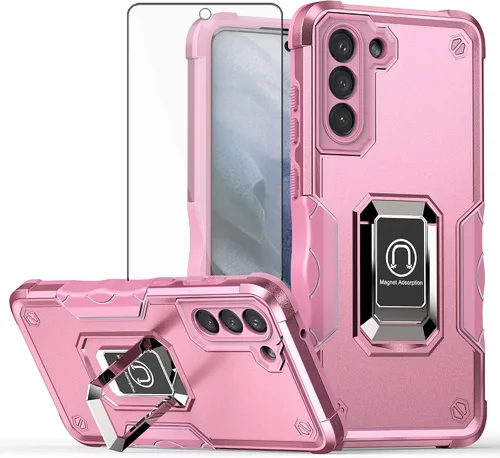 Vista 7 de Asuwish Funda de teléfono para Samsung Galaxy S21 Plus Glaxay S21+ 5G con cubierta protectora de pantalla y soporte de anillo híbrido resistente
