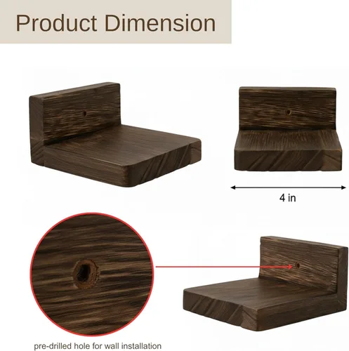 Vista 3 de LaLaGreen - Maceta de madera para plantas (2 cajas + 2 estantes), paquete