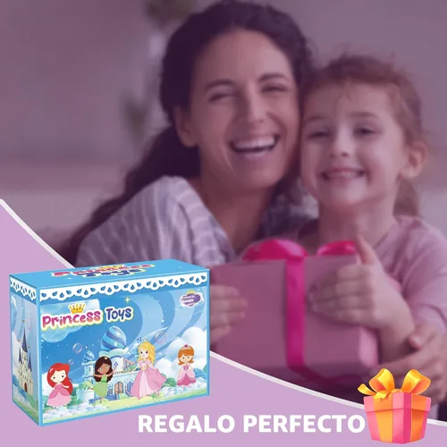 Vista 6 de Juguete de princesa para niñas, 12 princesas con 24 piezas de ropa, juguetes transformables de princesa, idea decorativa perfecta