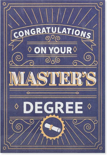 Vista 4 de American Greetings Tarjeta de graduación de maestría (logro impresionante)