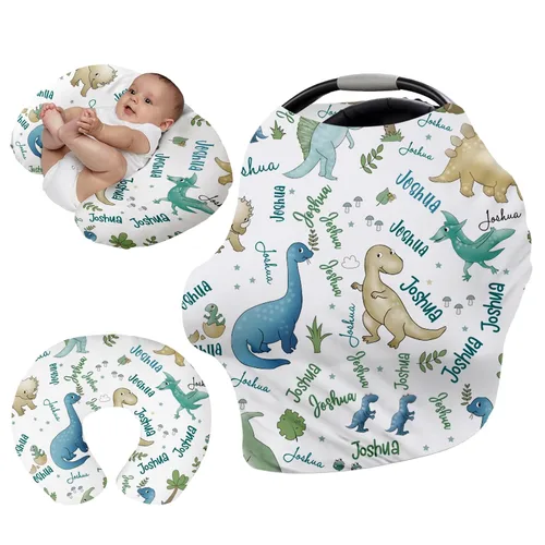 Vista 22 de Funda de asiento de automóvil personalizada para bebés, cubierta multiusos para asiento de automóvil con nombre, fundas de asiento de automóvil
