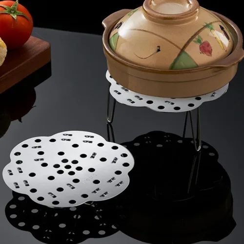 Vista 3 de Foldable Stainless Steel Steam Rack 24cm High Feet