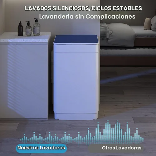 Vista 5 de Zynkez - Lavadora y secadora combinada de 18 libras y 10 libras, juego de lavandería portátil completamente automático con 7 programas de lavado, 5