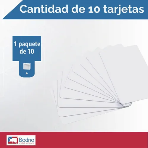 Vista 3 de Bodno CR80 - Paquete de 10 tarjetas de PVC de calidad gráfica prémium de 30 mil