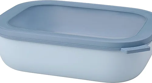 Vista 24 de Mepal Cirqula - Recipiente circular rectangular para almacenar y servir alimentos de 67.6 fl oz / 68 onzas con tapas transparentes, perfecto