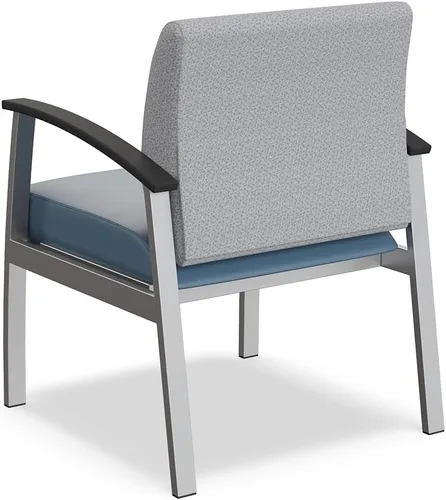 Vista 2 de NBF - Silla de recepción de poliuretano con brazos, color negro