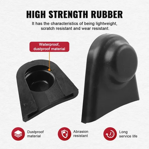 Vista 3 de FSFY - 2 piezas de cubierta de tuerca de perno de goma impermeable negra apta para motocicleta Harley Touring