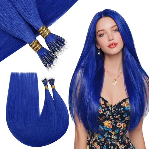 Vista 14 de RUNATURE - Extensiones de cabello humano con cinta color rosa intenso, 12 pulgadas, 0.71 oz, 10 unidades Hot Pink Human Hair Extensions Tape Ins