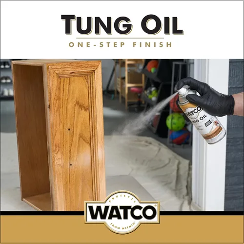 Vista 7 de Watco Tung Oil - Aerosol para acabado de madera, 11.25 onzas