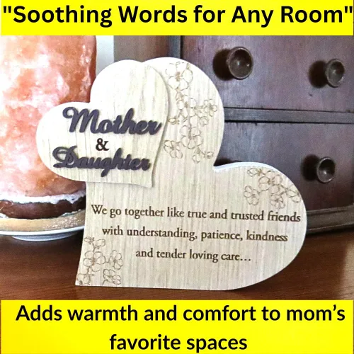 Vista 3 de UNIDECO Regalos especiales para el día de la madre, regalos del día de la madre para hija de mamá y papá, decoración de corazón para pared, regalo