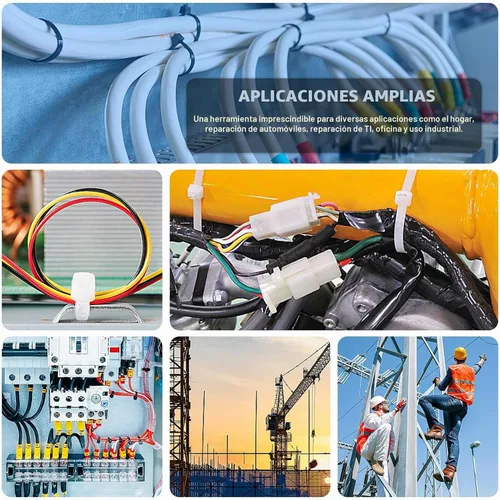 Vista 7 de Herramienta de bridas de cables Knoweasy y herramienta de atadura de cables para bridas de cables de plástico o nylon Azul