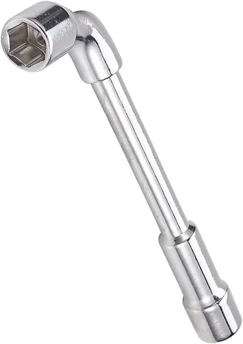 Vista 5 de Auniwaig Llave hexagonal métrica en forma de L de 0.236 in, acero al cromo vanadio, codo de espejo cromado, soporte de broca de doble cabeza