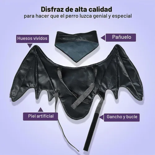 Vista 4 de Divertido disfraz de reno y alce para perro, bonita peluca peluda para Halloween y Navidad