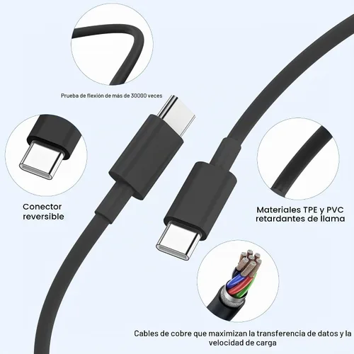 Vista 5 de Cargador para iPhone 17 16 15 de carga rápida, bloque de cargador de pared USB C de 20 W con cable tipo C a C de 6 pies para Apple iPhone 17/17