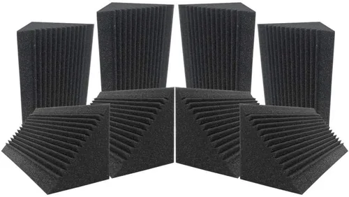 Vista 9 de 4 piezas de espuma de aislamiento acústico acústico de trampa de bajo largo negro 4.7 "x 4.7" x 18.8" AP1138 Trampa de bajo largo negro Ap1138