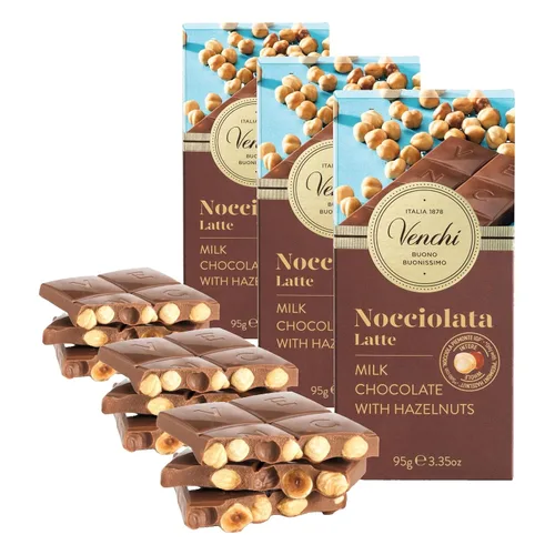Vista 17 de Venchi Cuor di Cacao Barra de chocolate extra oscuro 75% 3.52oz (paquete de 2)