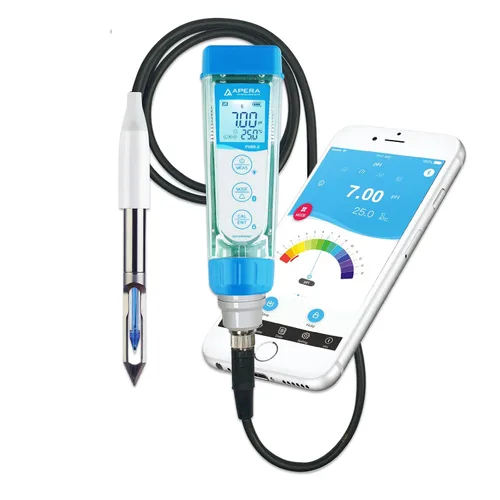 Vista 15 de Apera Instruments PH60Z-MS Kit de Probador de Medidor de pH Inteligente Portátil con Electrodo de pH Semi-Micro LabSen 246-5 ATC para Medición de pH