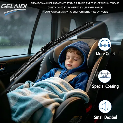 Vista 6 de Limpiaparabrisas para Tesla Model X con lavado integrado, limpiaparabrisas de silicona Tesla para todas las estaciones, accesorios