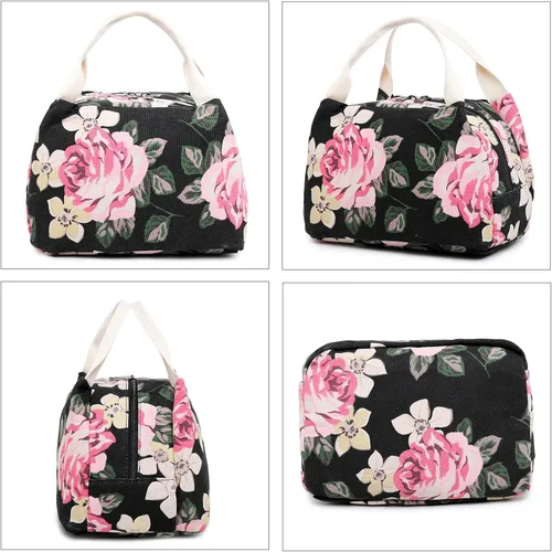 Vista 5 de Abshoo - Mochila de lona con lunares, juego de 3 mochilas para adolescentes y niñas