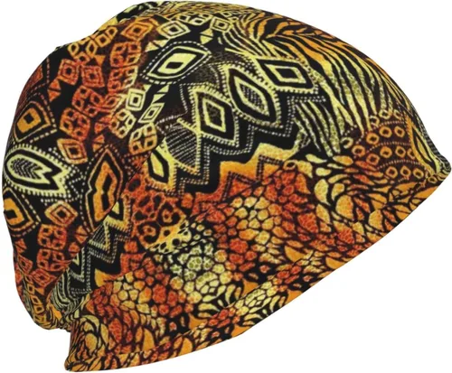 Vista 36 de Gorro africano holgado para adultos, tejido elástico, de calavera, gorro de invierno para exteriores para mujeres y hombres