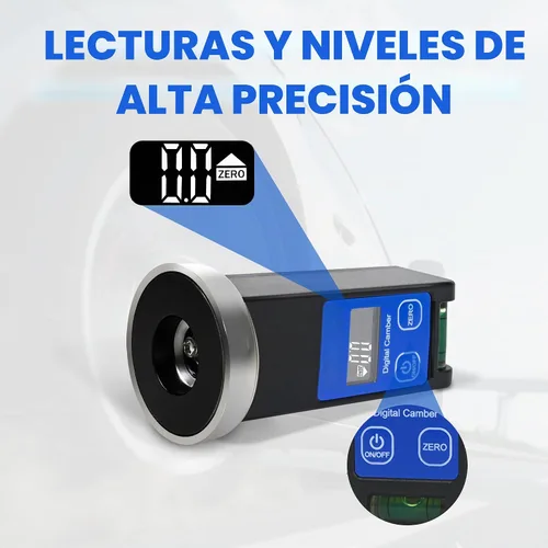 Vista 3 de Herramienta Universal de Alineación de Ruedas, Medidor Digital Magnético de Caster Camber, Herramienta de Alineación de Camber LCD para Automóvil