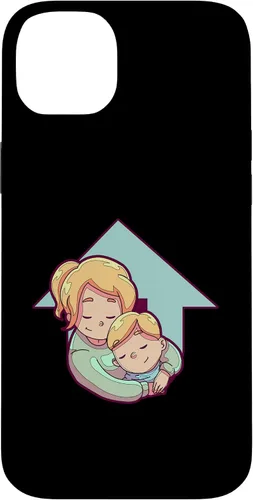 Vista 15 de iPhone 16 Mother And Child Illustration For Kids Case