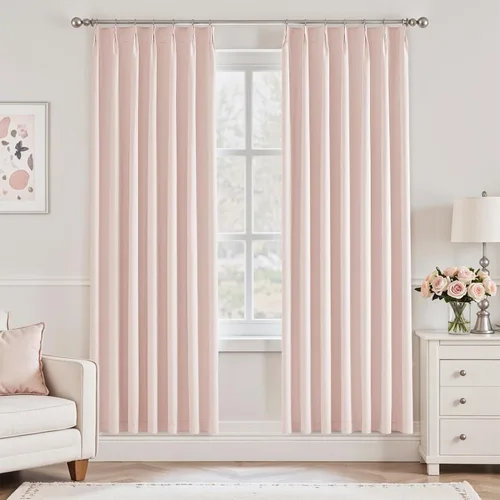 Vista 31 de UHITECH Cortinas plisadas pequeñas de 35 pulgadas de largo, cortinas opacas cortas para ventanas de sótano, aislamiento térmico, cortinas opacas