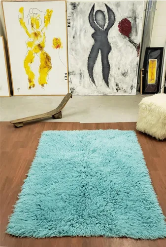 Vista 8 de Alfombras Flokati súper gruesas, colores populares, tamaño 3 x 5, pelo largo de lana de 3.5 pulgadas, felpa de 105.82 oz/m², excelente calidad