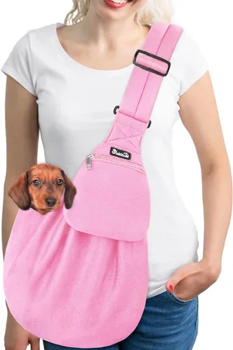 Vista 11 de Lukovee Correa para Mascotas, Correa para Perros Sin Manos, Correa Ajustable con Correa Acolchada, Bolsa de Hombro Transpirable de Algodón, Bolsa