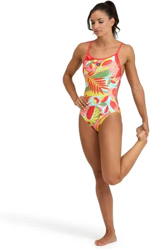Vista 5 de Arena Traje de baño Performance Tropic con espalda de encaje para mujer