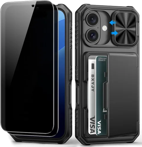 Vista 62 de BXYJY Funda tipo cartera para iPhone 15 Pro, tarjetero (4-5 tarjetas)