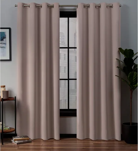 Vista 29 de Exclusive Home Curtains - Par de paneles de cortinas, modelo Academy, con ojales para bloqueo total de luz Blanco