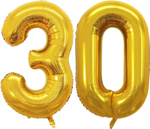 Vista 363 de Goer, conjunto de globos de papel aluminio para decoraciones de cumpleaños, globos de las letras de feliz cumpleaños y de números Oro