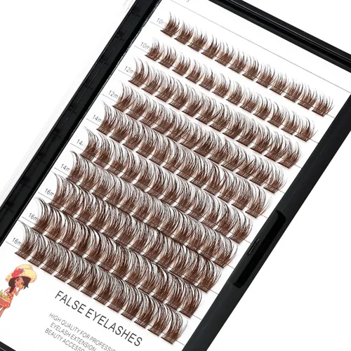 Vista 10 de Pestañas postizas de tallo ancho con varias pestañas falsas de colores D Curl de 10 a 20 mm para elegir, pestañas postizas profesionales