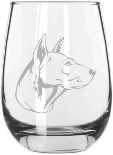 Vista 16 de Shar Pei (chino) - Vaso de vino sin tallo grabado para perro, 15.25 onzas