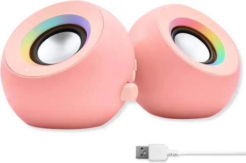 Vista 10 de Altavoces de computadora X9 Performance para PC de escritorio - Bluetooth, Aux y USB con iluminación RGB para escritorio, portátiles, tableta