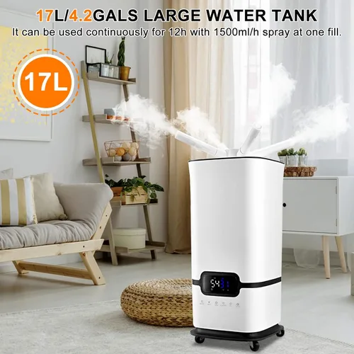 Vista 2 de JIAWANSHUN Humidificador industrial para plantas comerciales, llenado automático de agua, cobertura de 1200 pies cuadrados, salida de niebla de 50.7