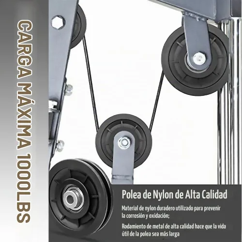 Vista 6 de Rueda de polea de nylon de la polea del reemplazo del gimnasio casero de 3,5" para la pieza del equipo del Resistente al desgaste, capacidad