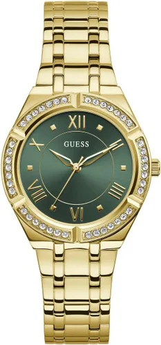 Vista 7 de Guess Reloj de cristal de silicona azul + tono oro rosa
