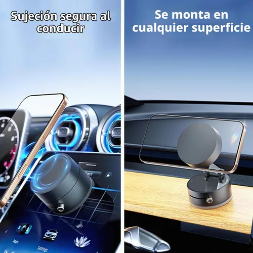 Vista 7 de Soporte magnético para teléfono al vacío, soporte de automóvil con succión de 360°, soporte para teléfono celular compatible con MagSafe
